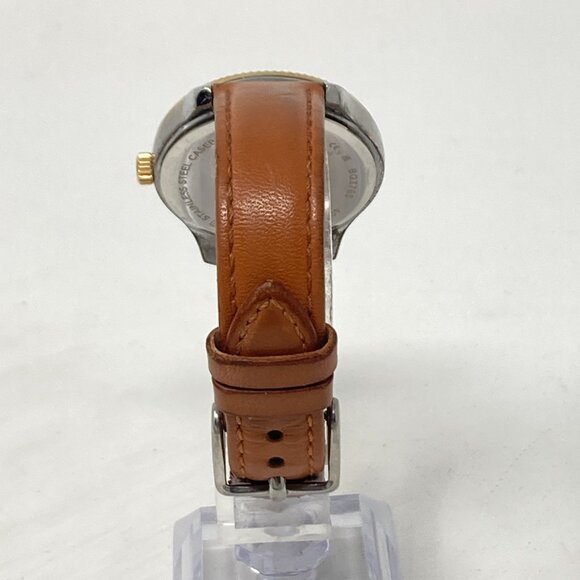 Fossil Rye Watch Women 36mm Silver Gold Tri Tone Blue Dial BQ3765 New Battery main image 10